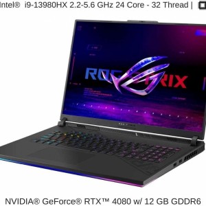 Notebook Asus ROG Strix, Core I9-13980HX RTX 4080 12 GB - Cinza