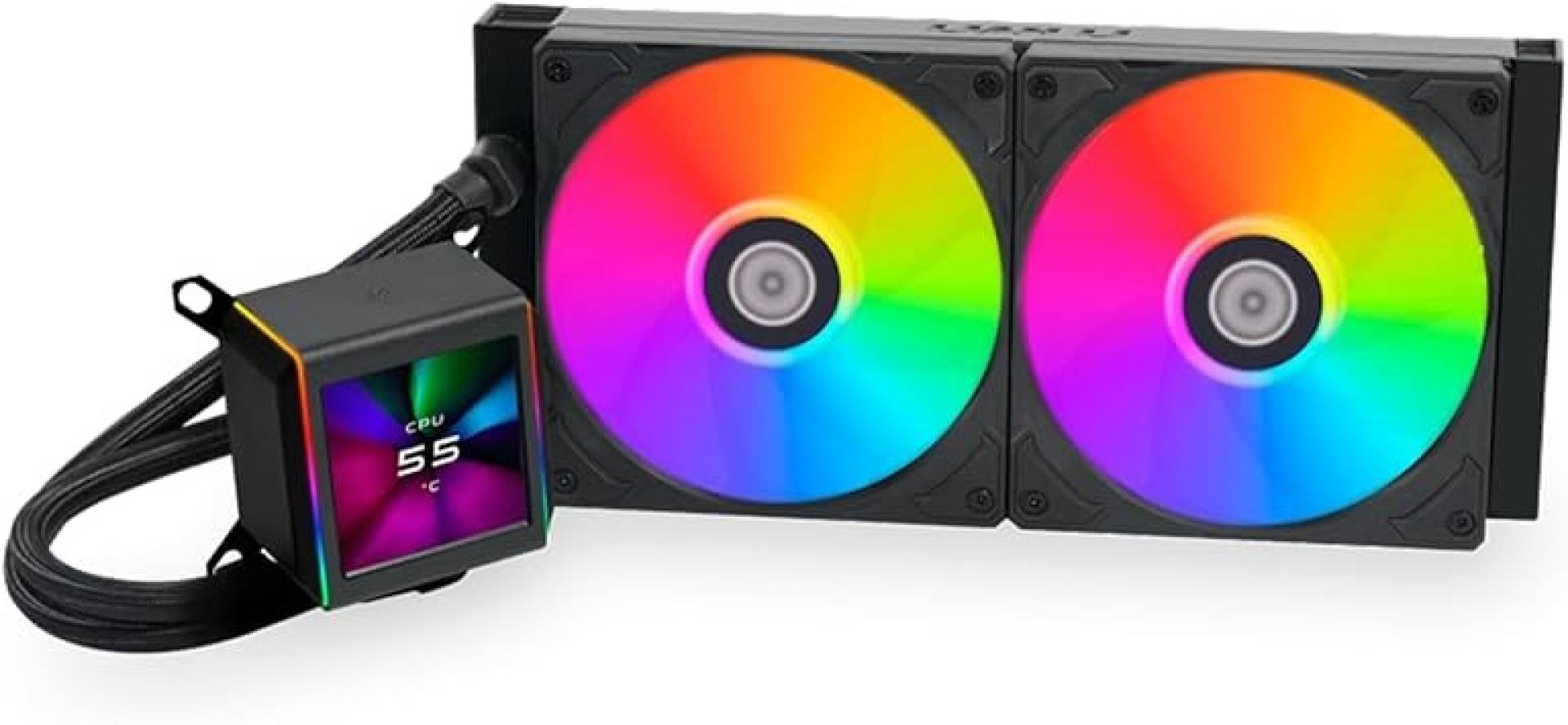 Water Cooler 280mm Lian Li Galahad GA II LCD, Intel e AMD, Preto